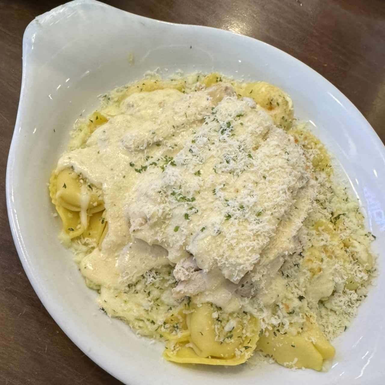 Asiago Tortelloni Alfredo With Grilled Chicken