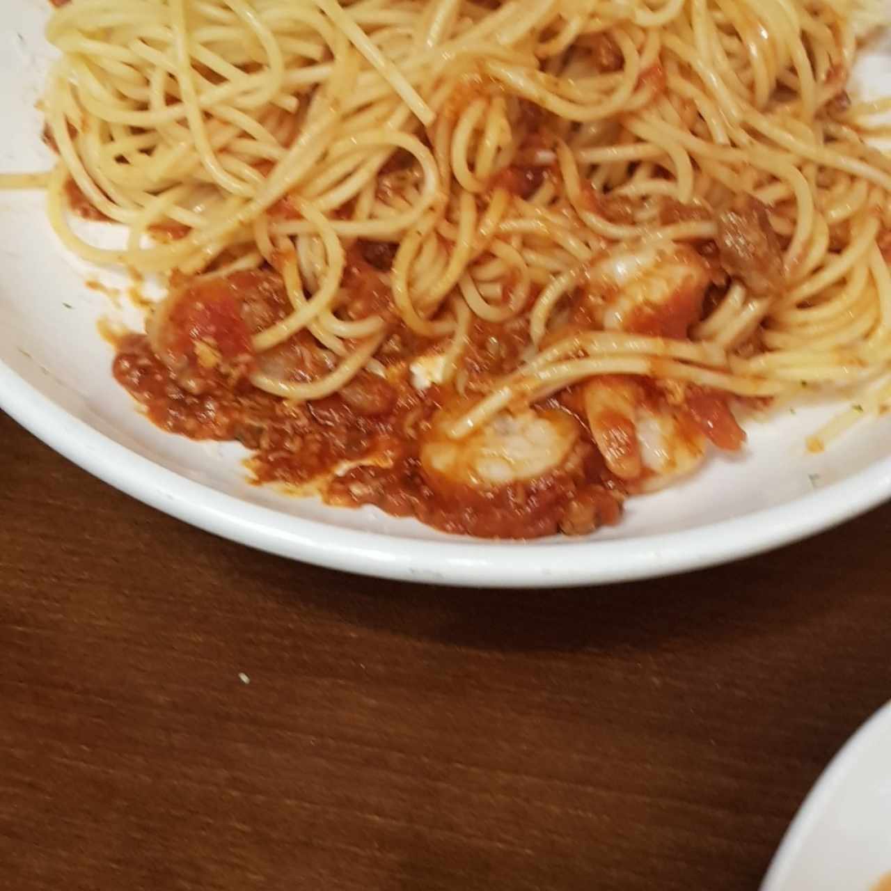 fetuccini con camarones