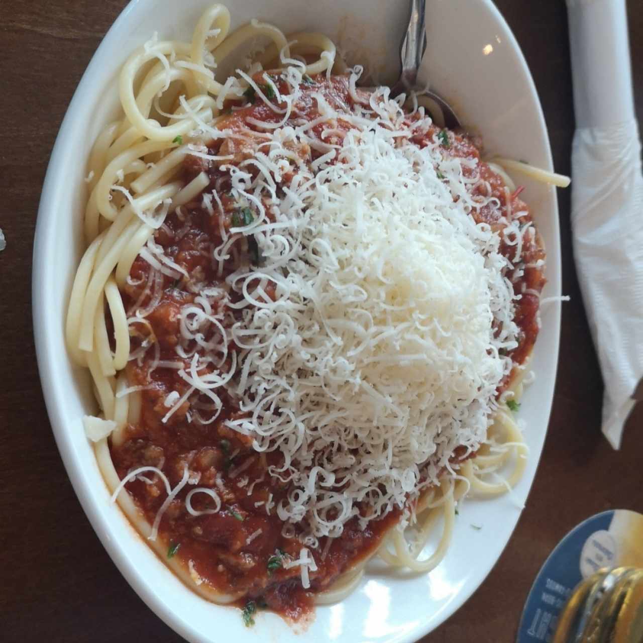 Pasta en salsa bolognesa