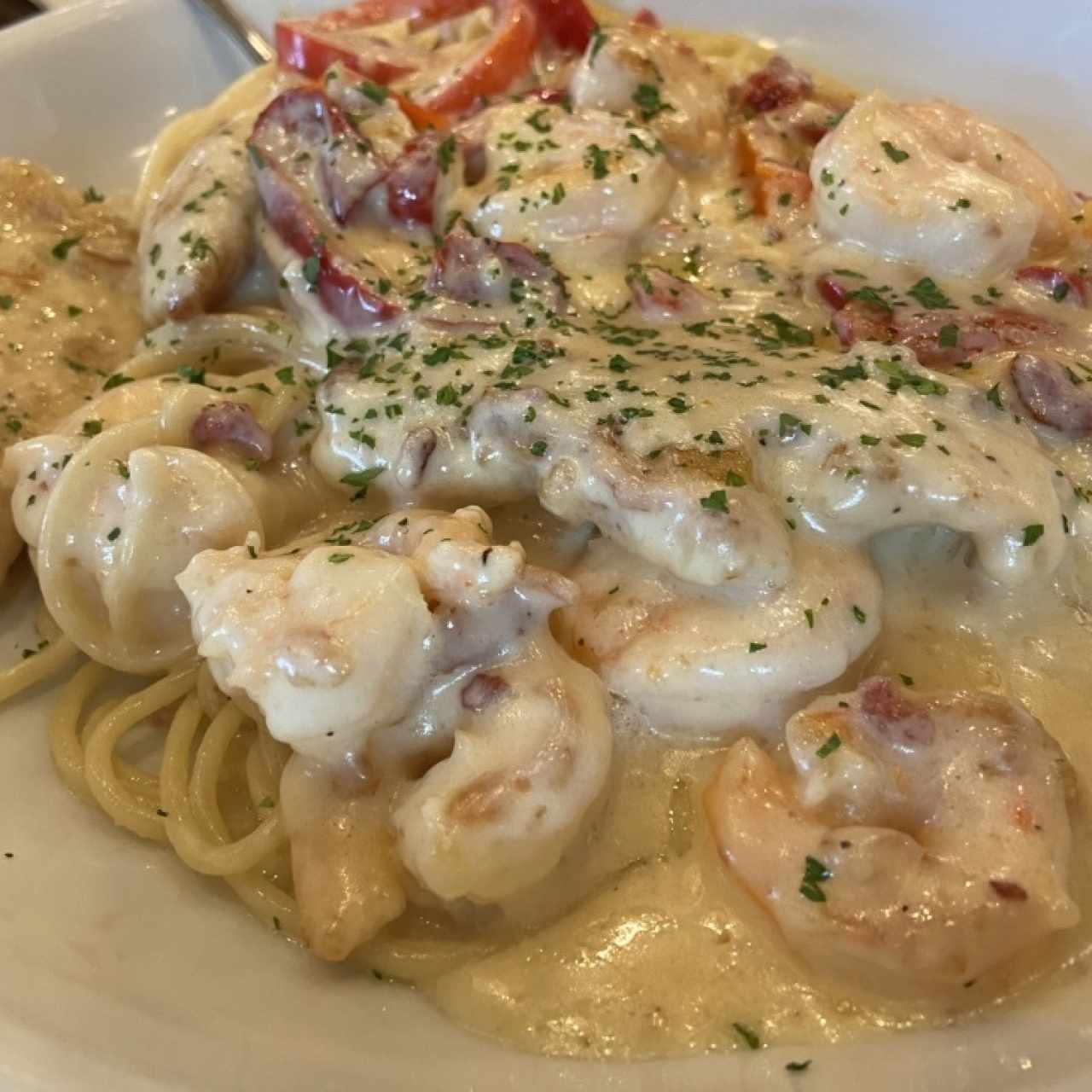 Chicken & Shrimp Carbonara