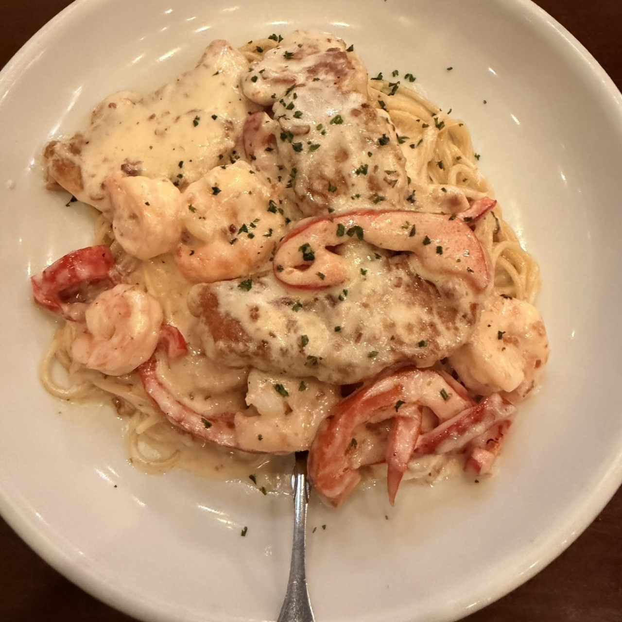 Chicken & Shrimp Carbonara