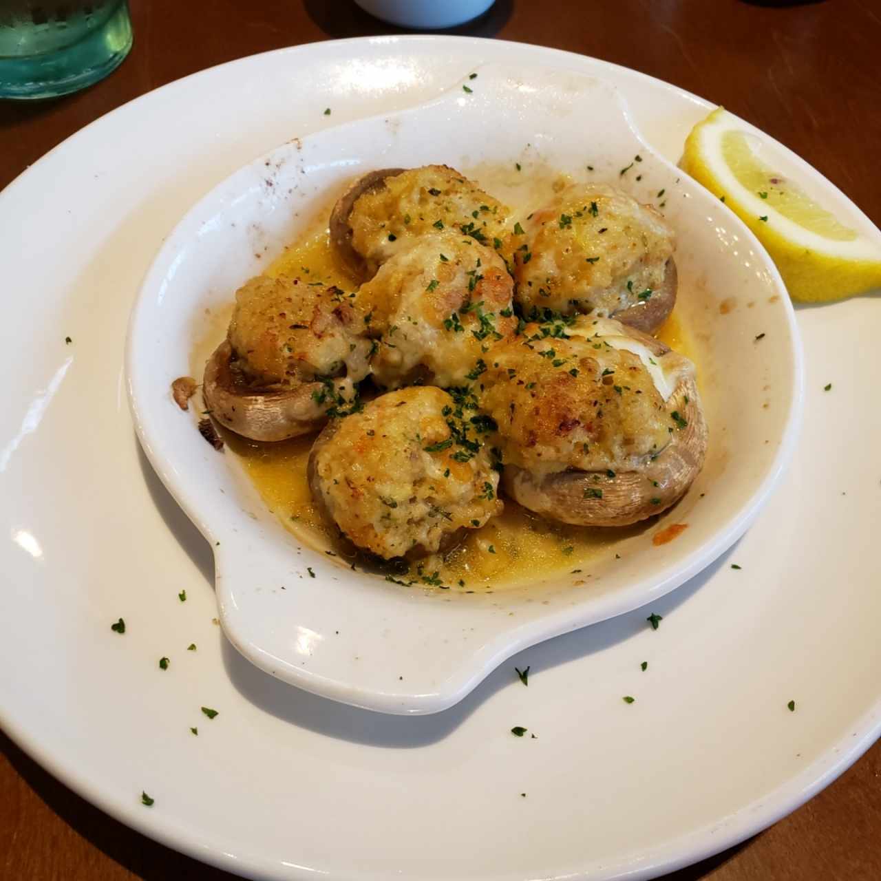seafood filled mushrooms