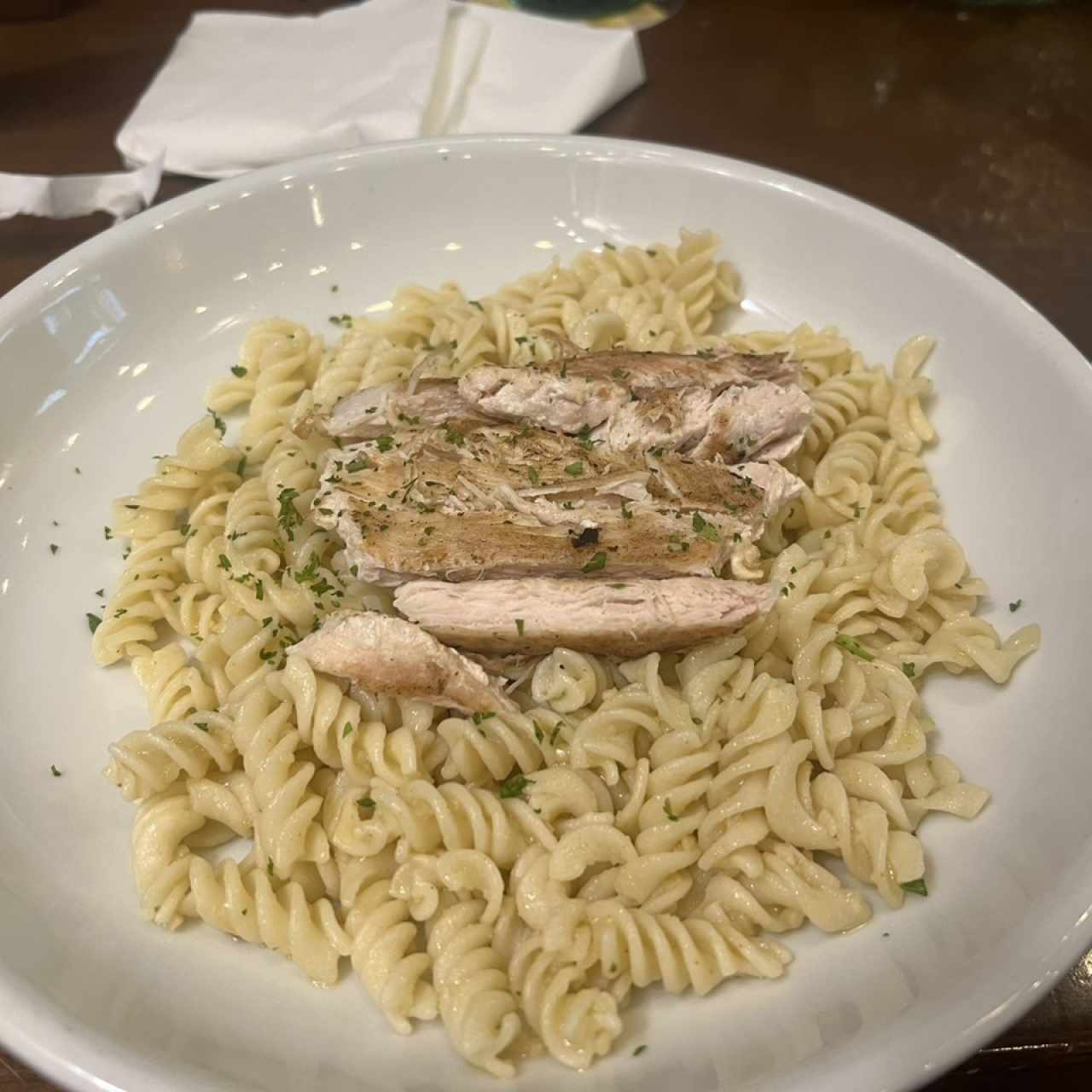 Glutten free pasta con pollo