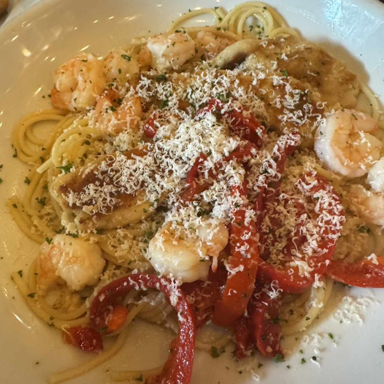 Chicken & Shrimp Carbonara