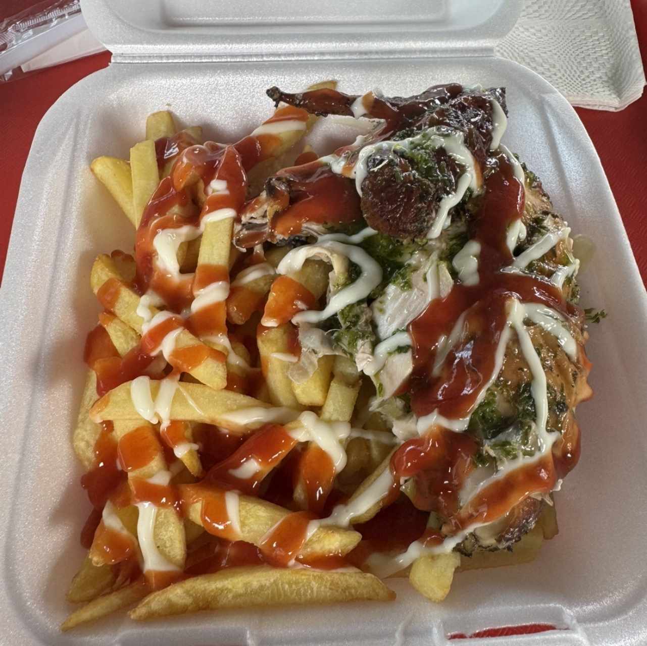 Pollo asado con papas