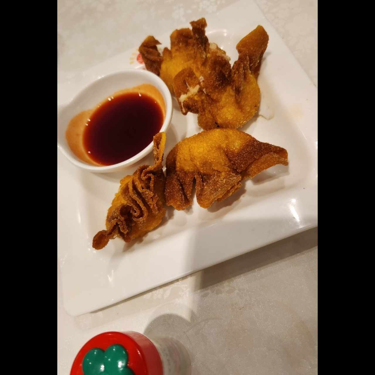 Wanton frito con Camarón