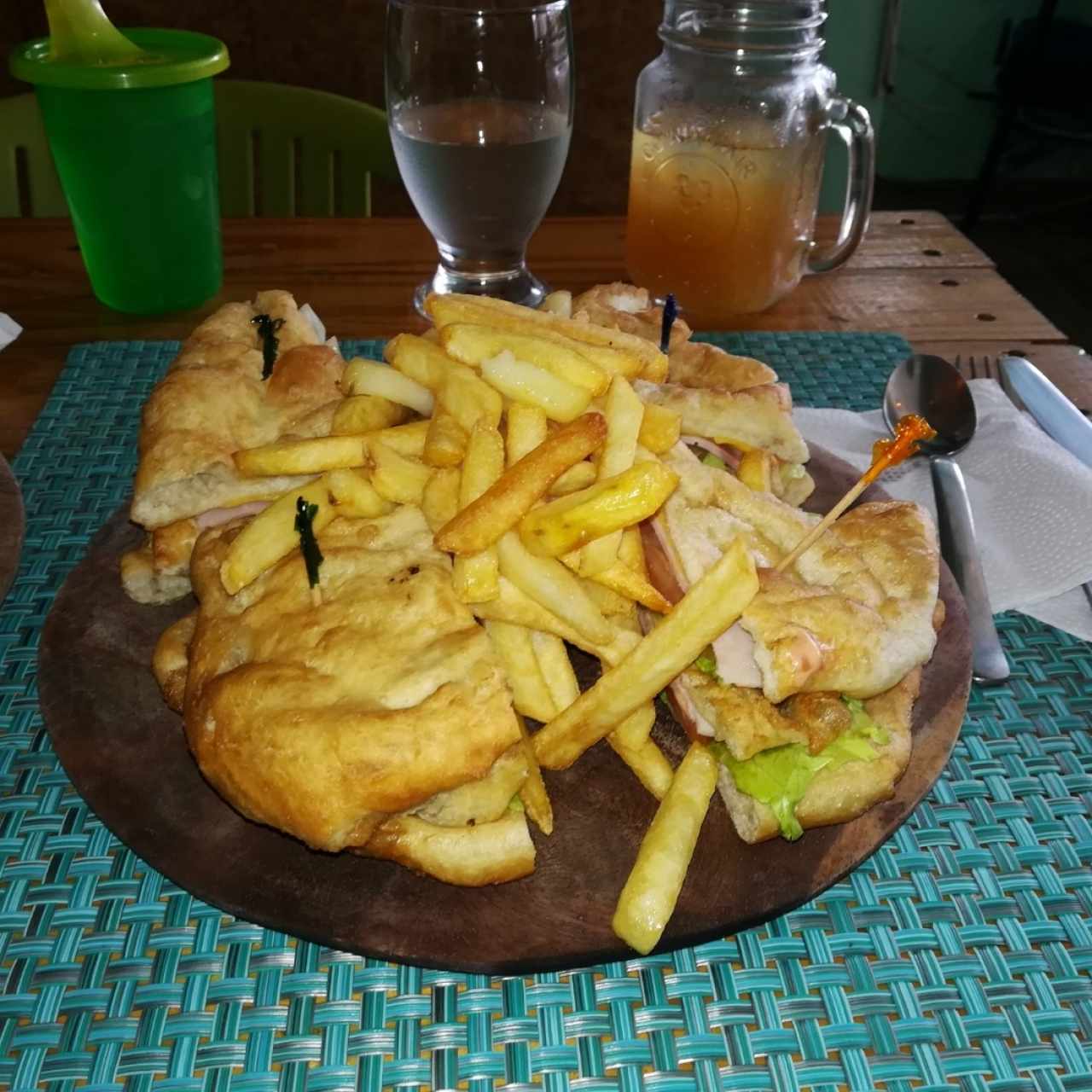 Club sandwich de hojaldre
