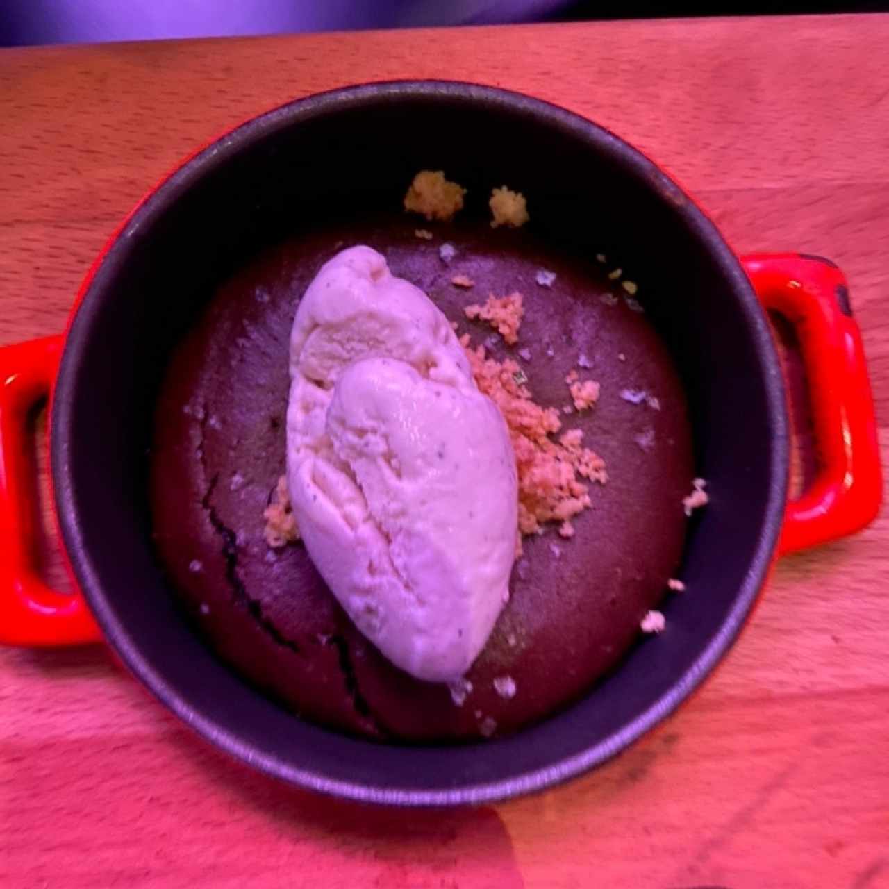 volcán de chocolate