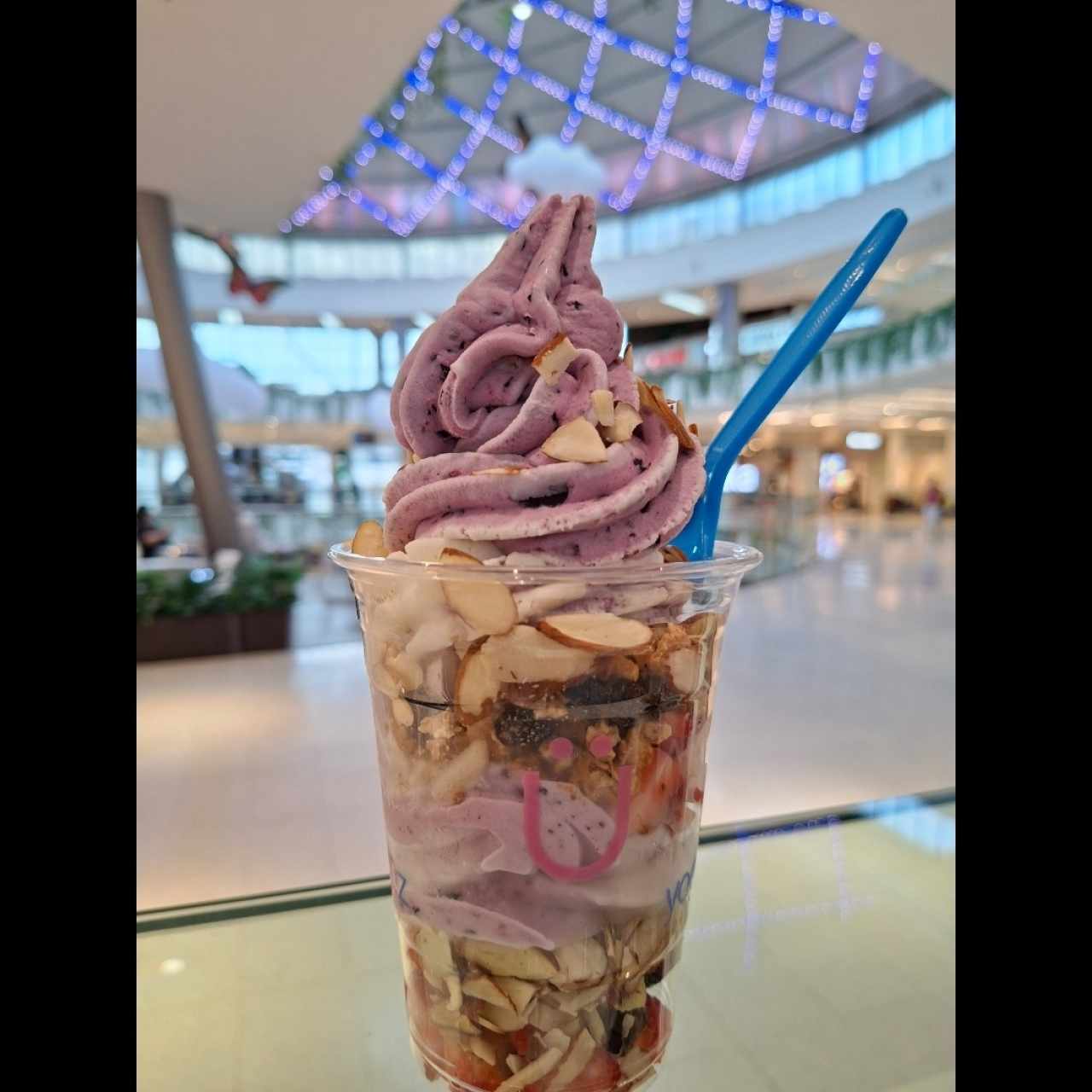 parfait con blueberrys 