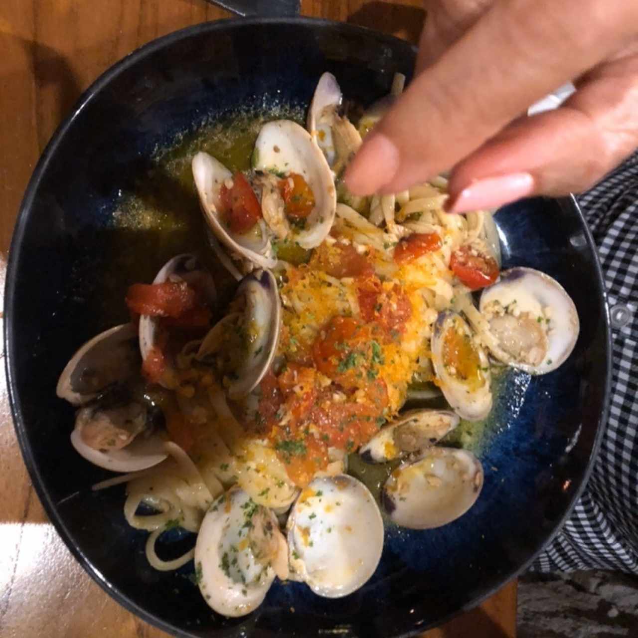 Fetuccine Vongole e Botarga