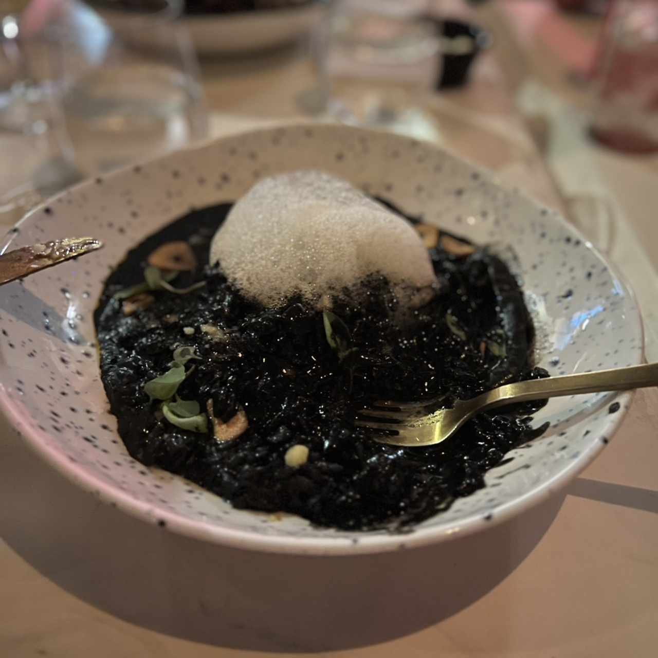 Risotto Nero di Seppia e Gamberetti