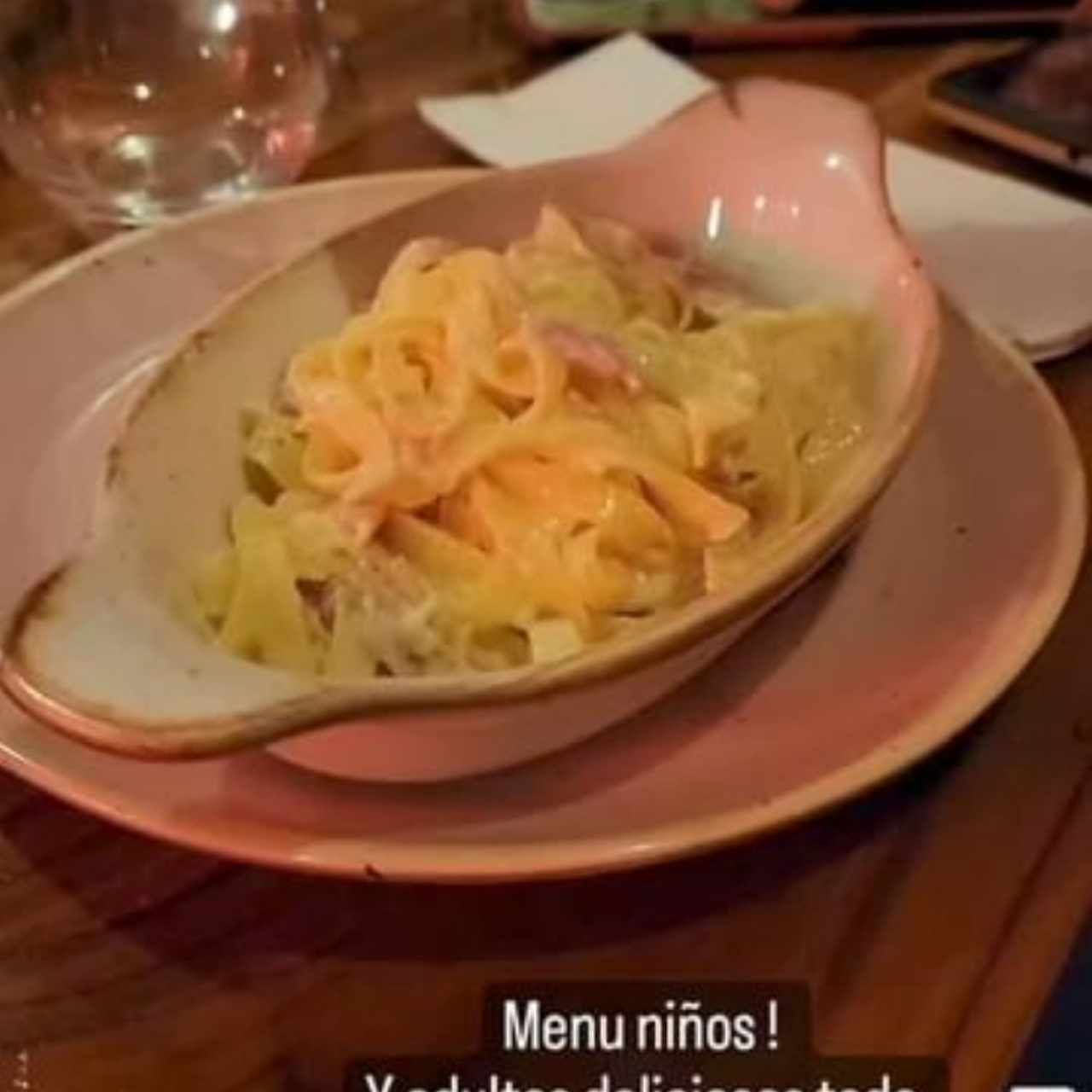 Alfredo pasta niños
