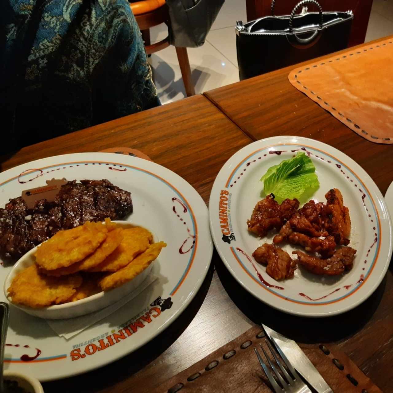 churrasco y mollejas de res