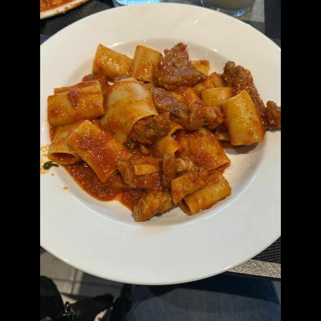 Paccheri a la Napolitana con Rib Eye