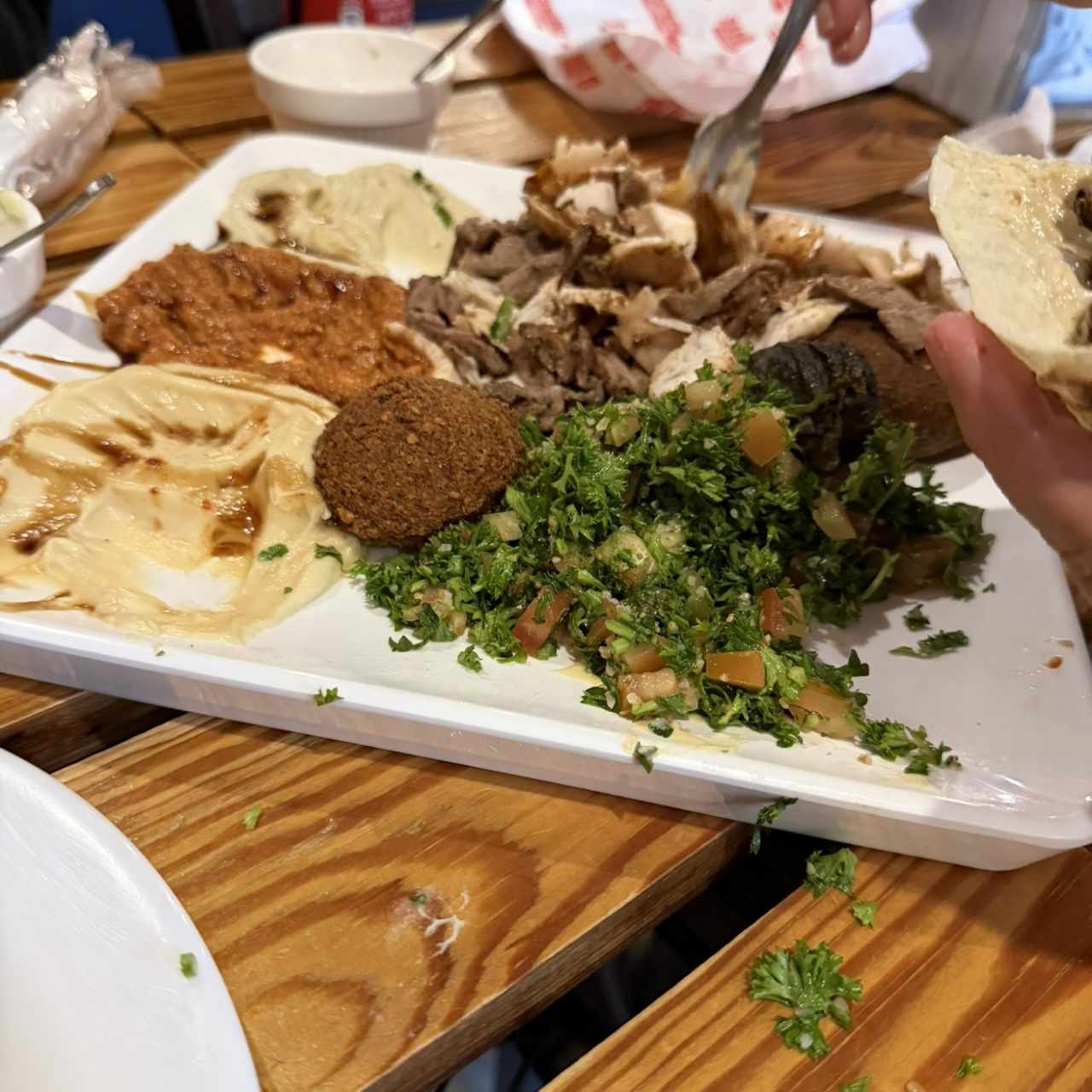 Bandeja Damasco para 2 personas ya estaba empezada 