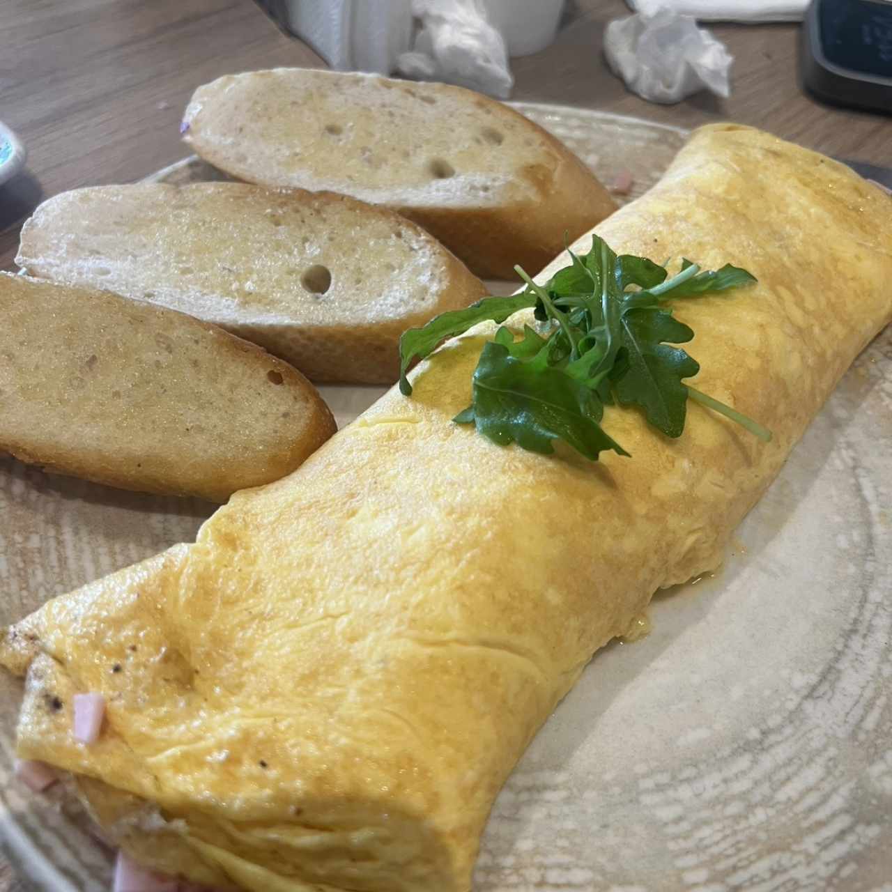 Omelette de jamon y queson
