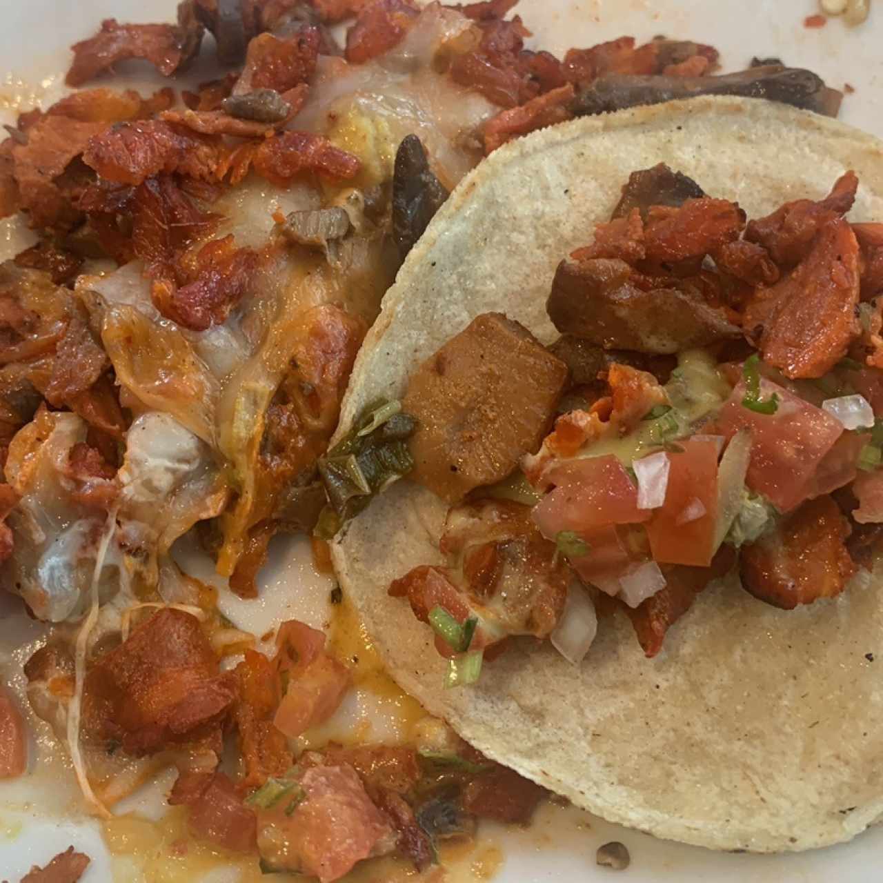Alambre de pastor con champiñones