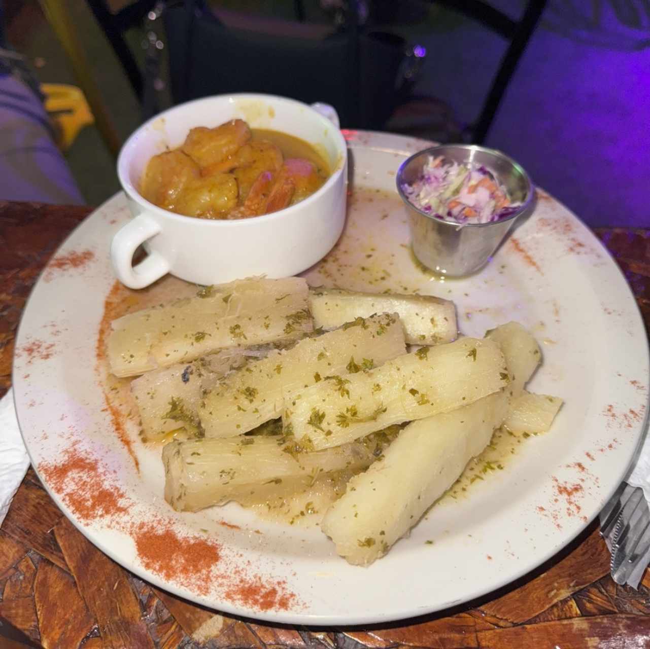 Camarones en salsa de coco