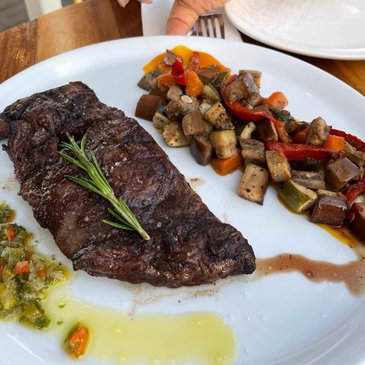 Entraña con Vegetales 
