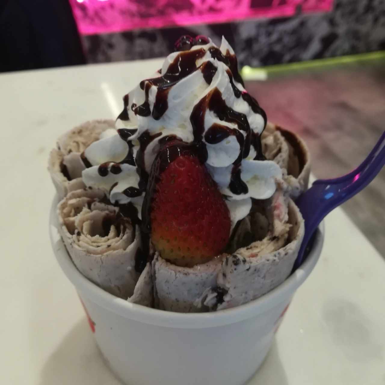 fresa y galleta