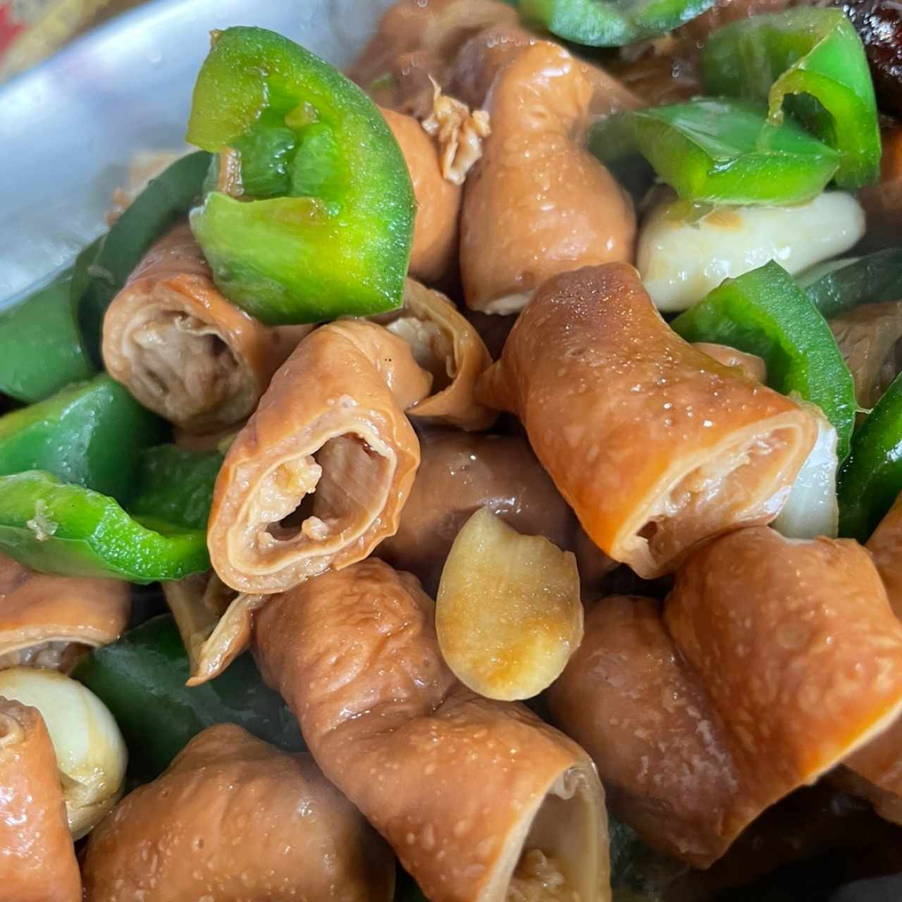 Intestino de cerdo salteado 🌶