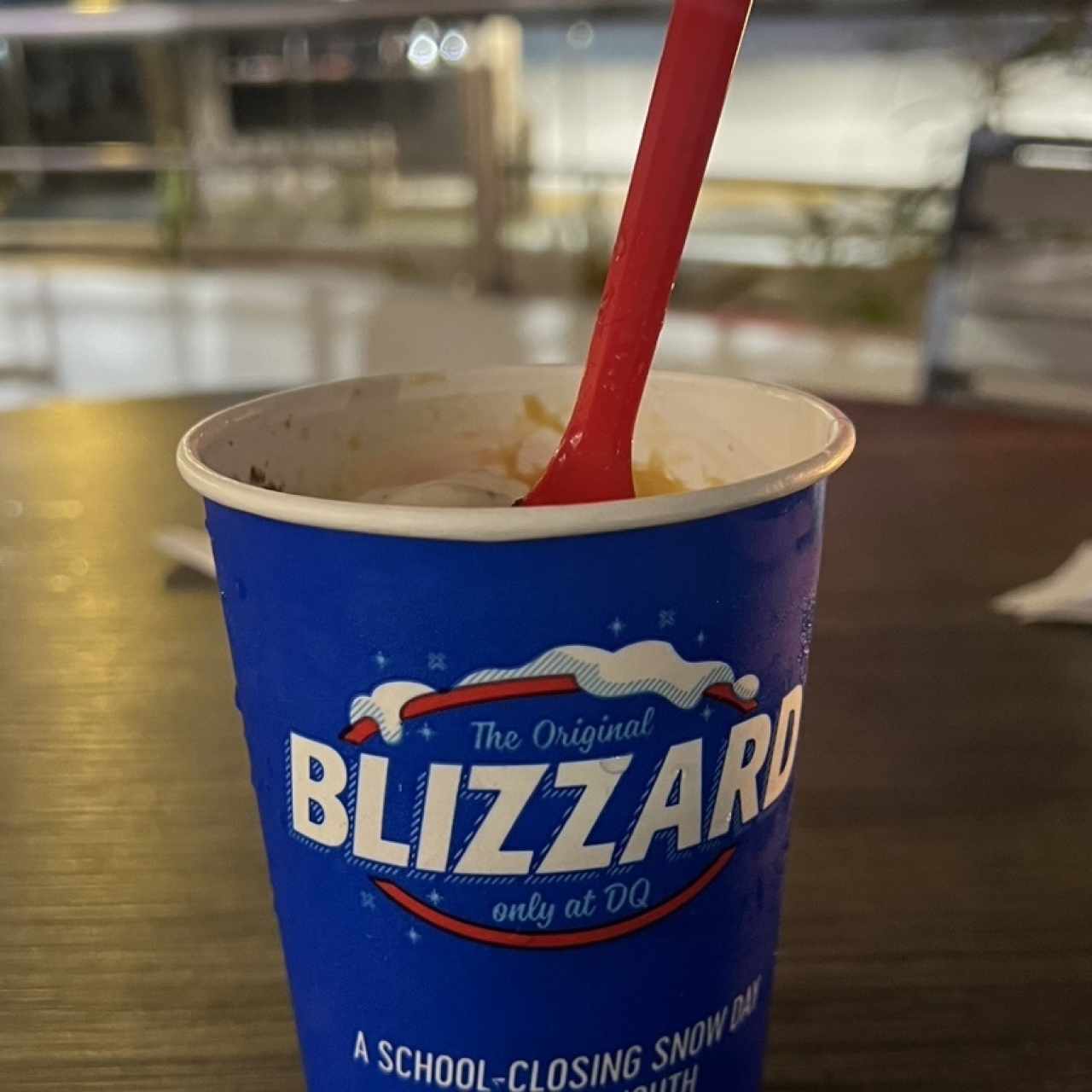 Blizzard choco caramelo waffle