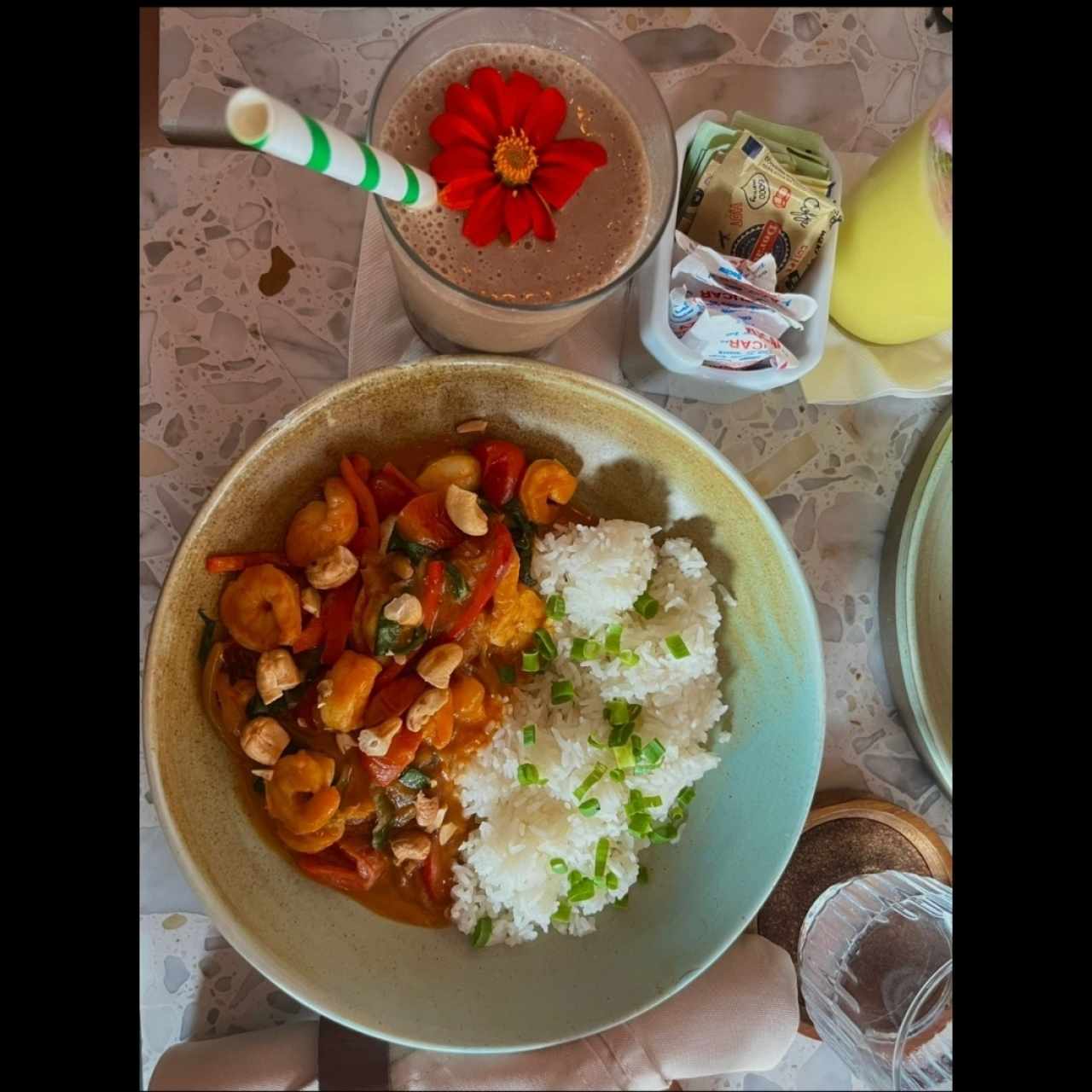Curry tailandés de camarones 