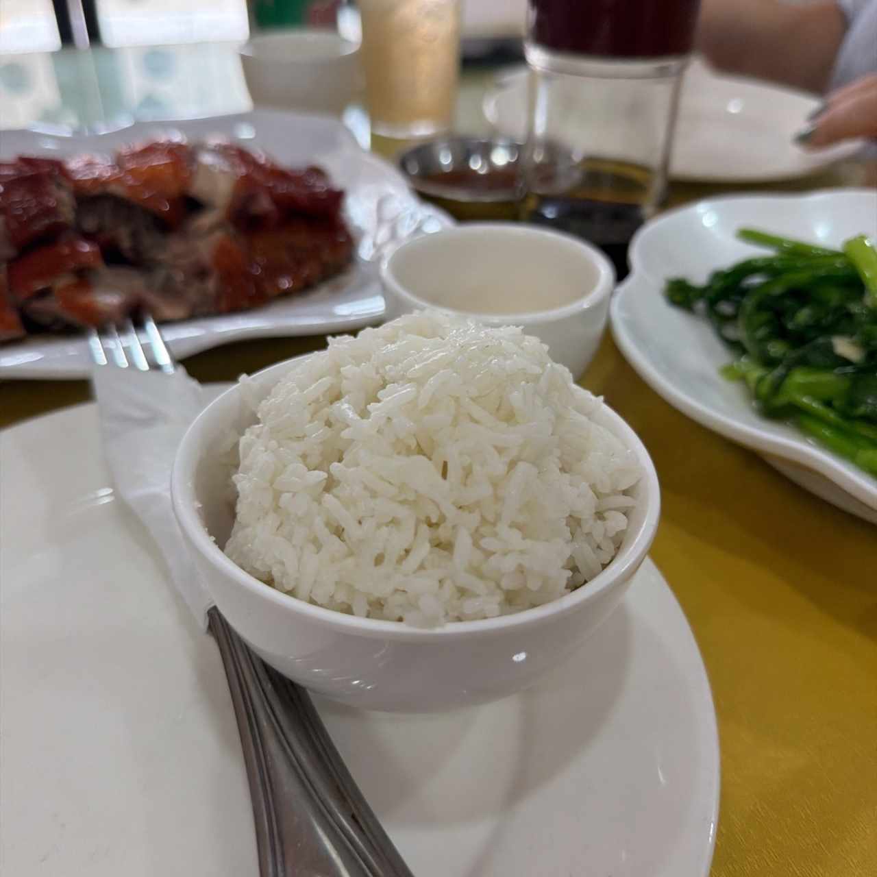 Taza de arroz blanco
