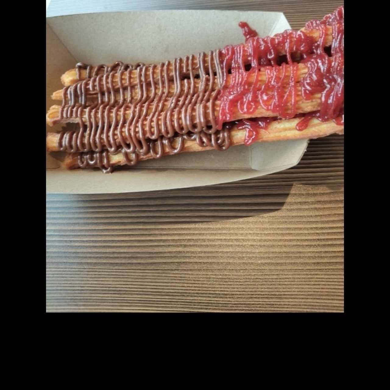 Churros de chocolate y guayaba