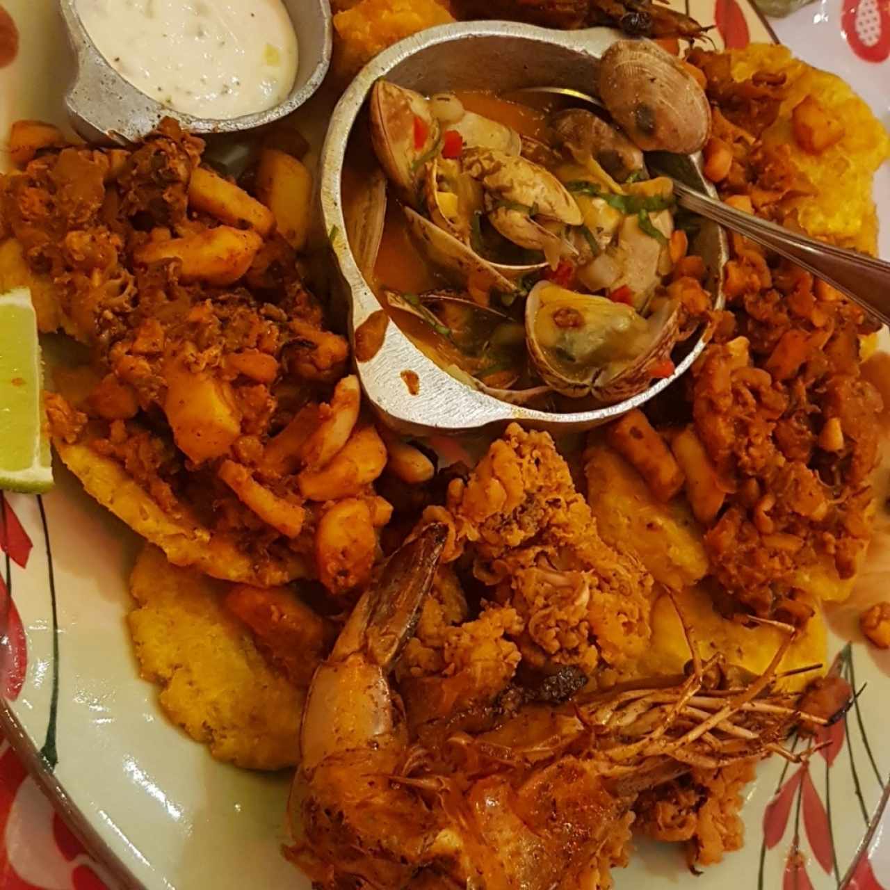 bandeja mar al carbón