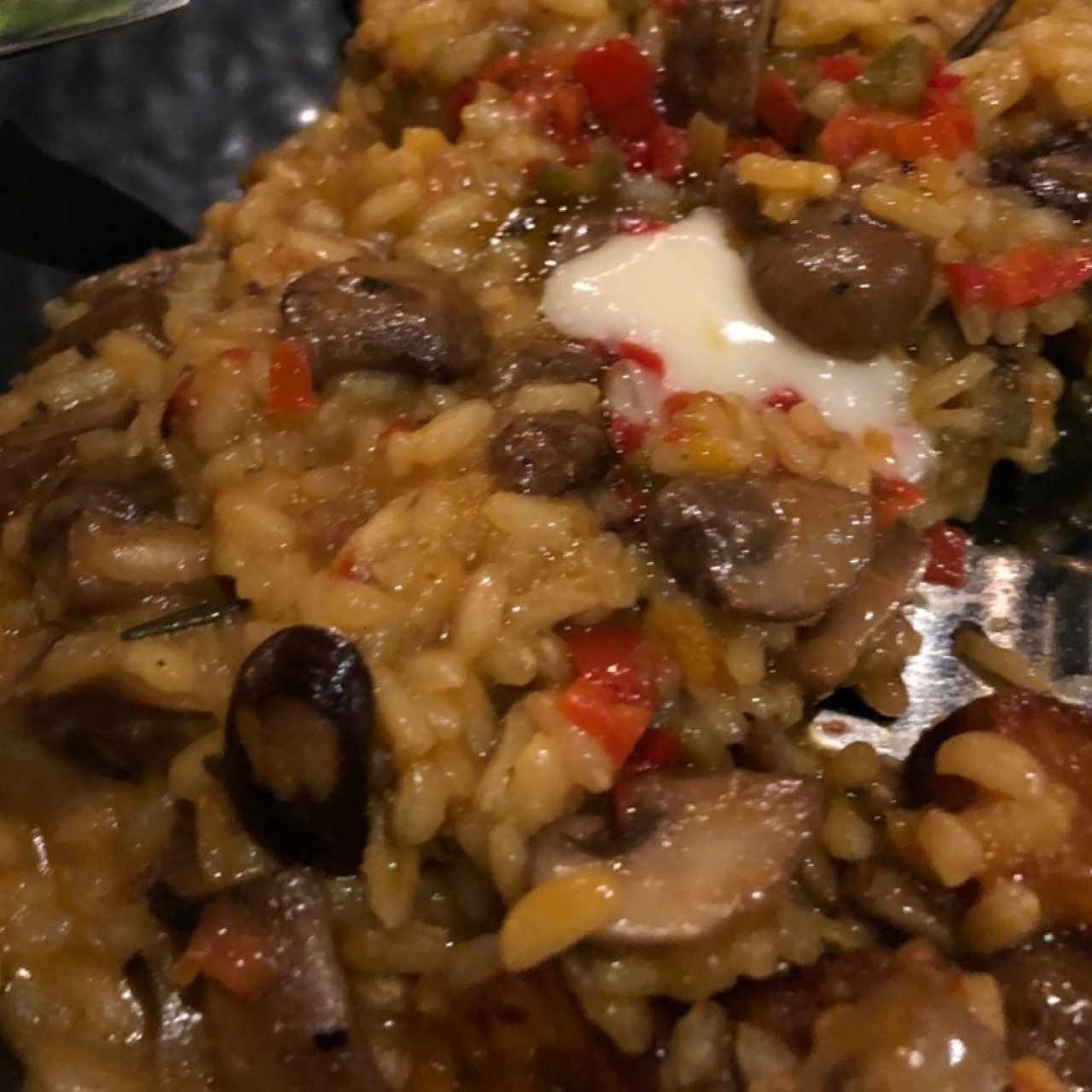 Rissoto de champiñon y zapallo 