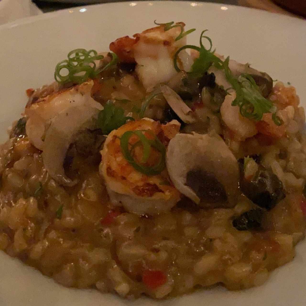 Arroz trufado con camarones 