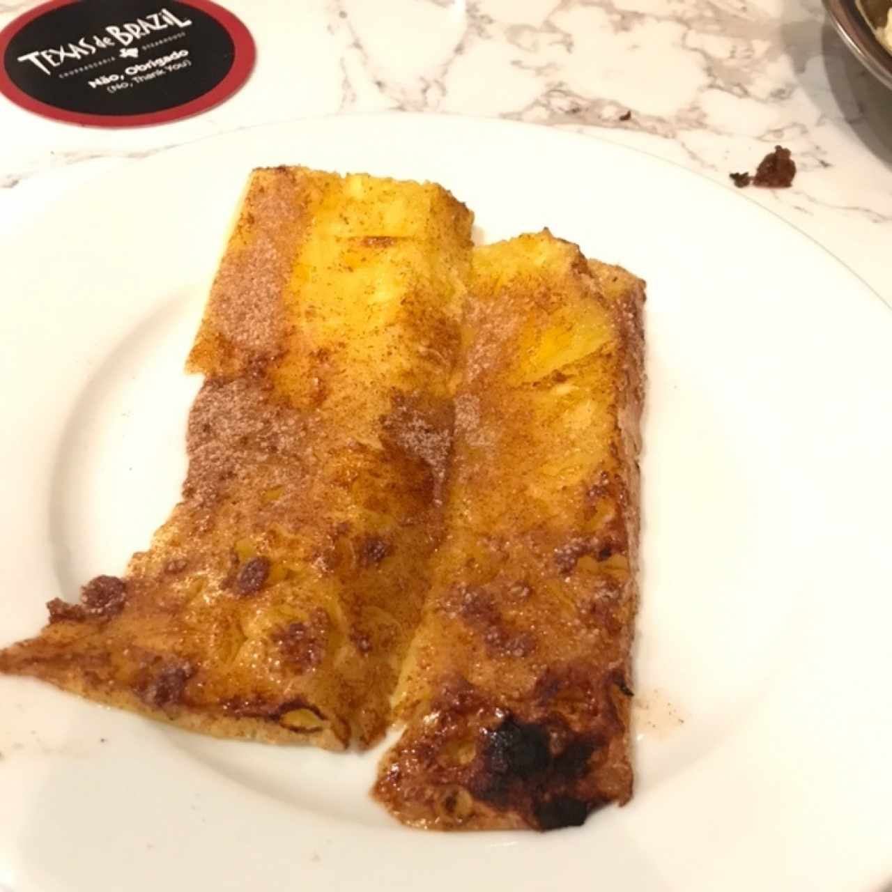 piña asada con canela y azucar 