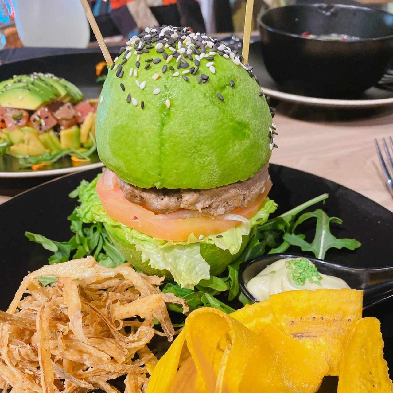 Hamburguesa de aguacate