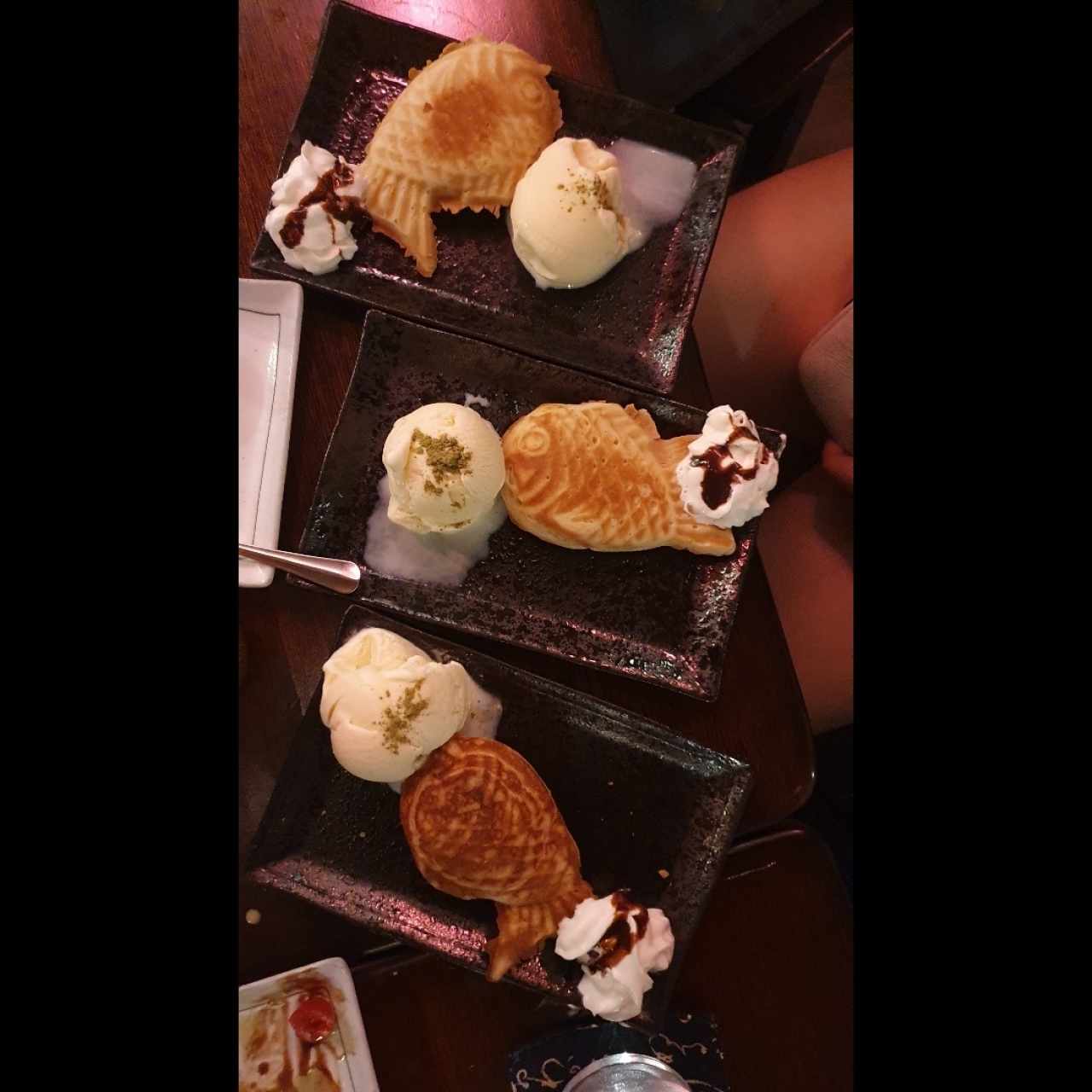 Taiyaki con helado 