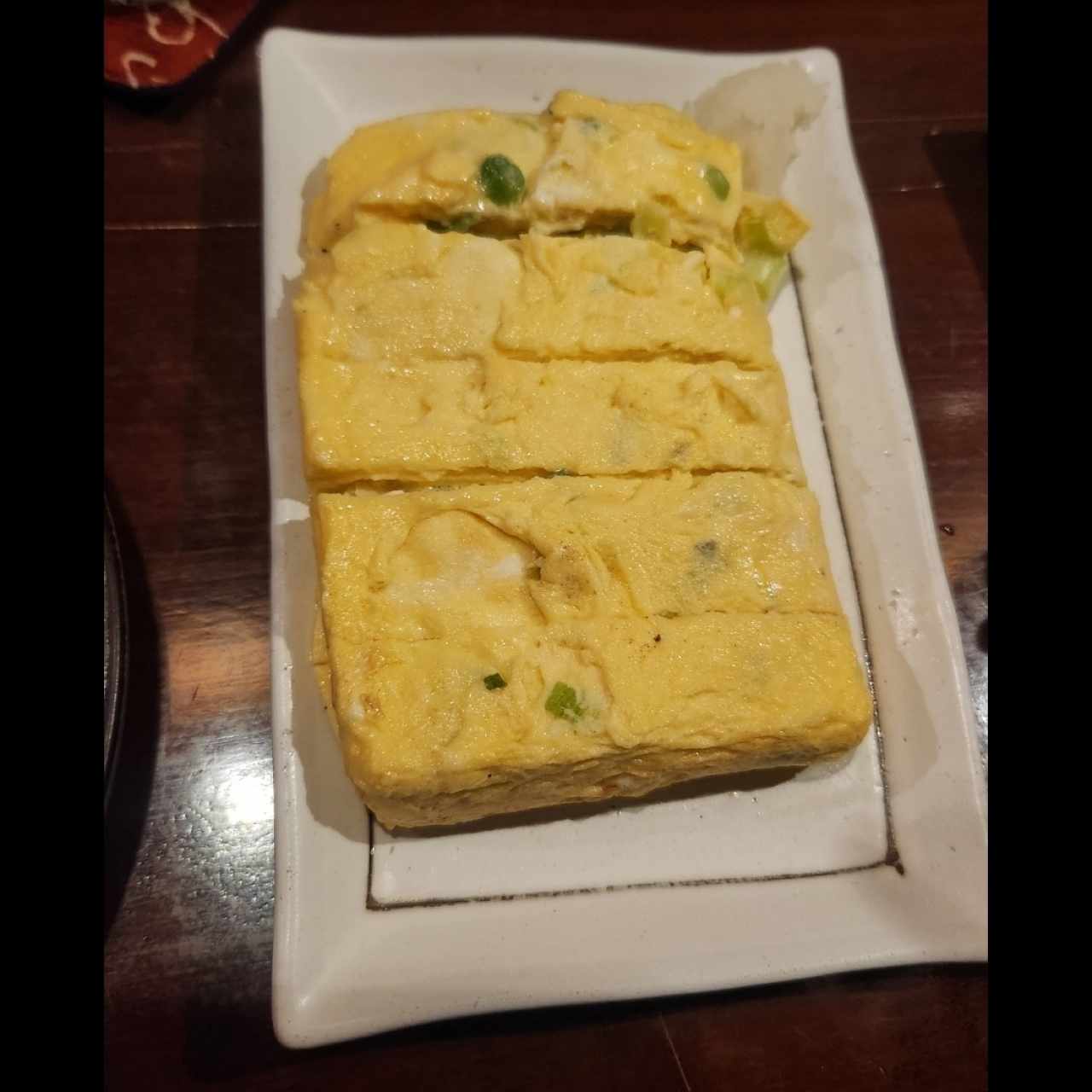 Tamago con cebollino y nabo 