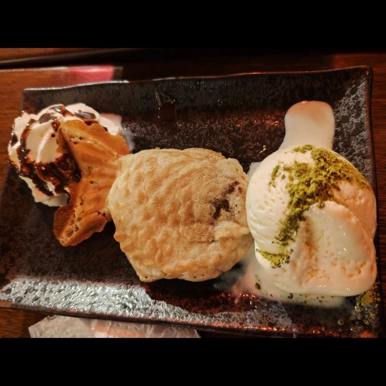 Taiyaki con helado 