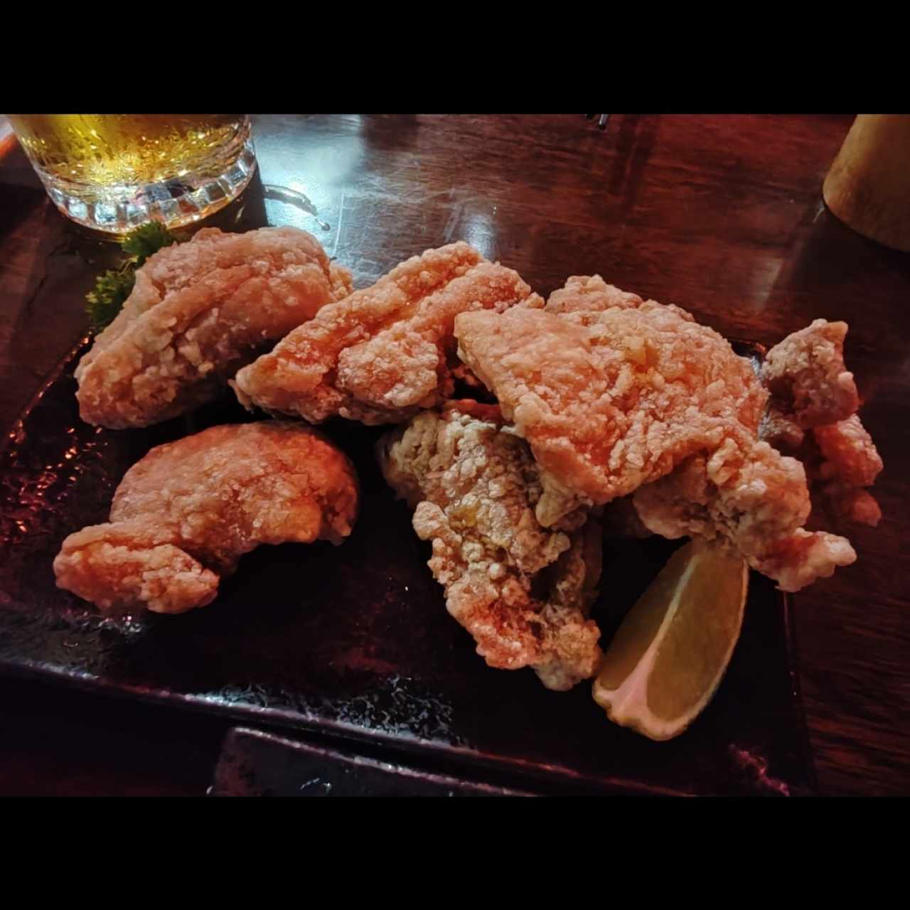 Karaage de encuentro frito