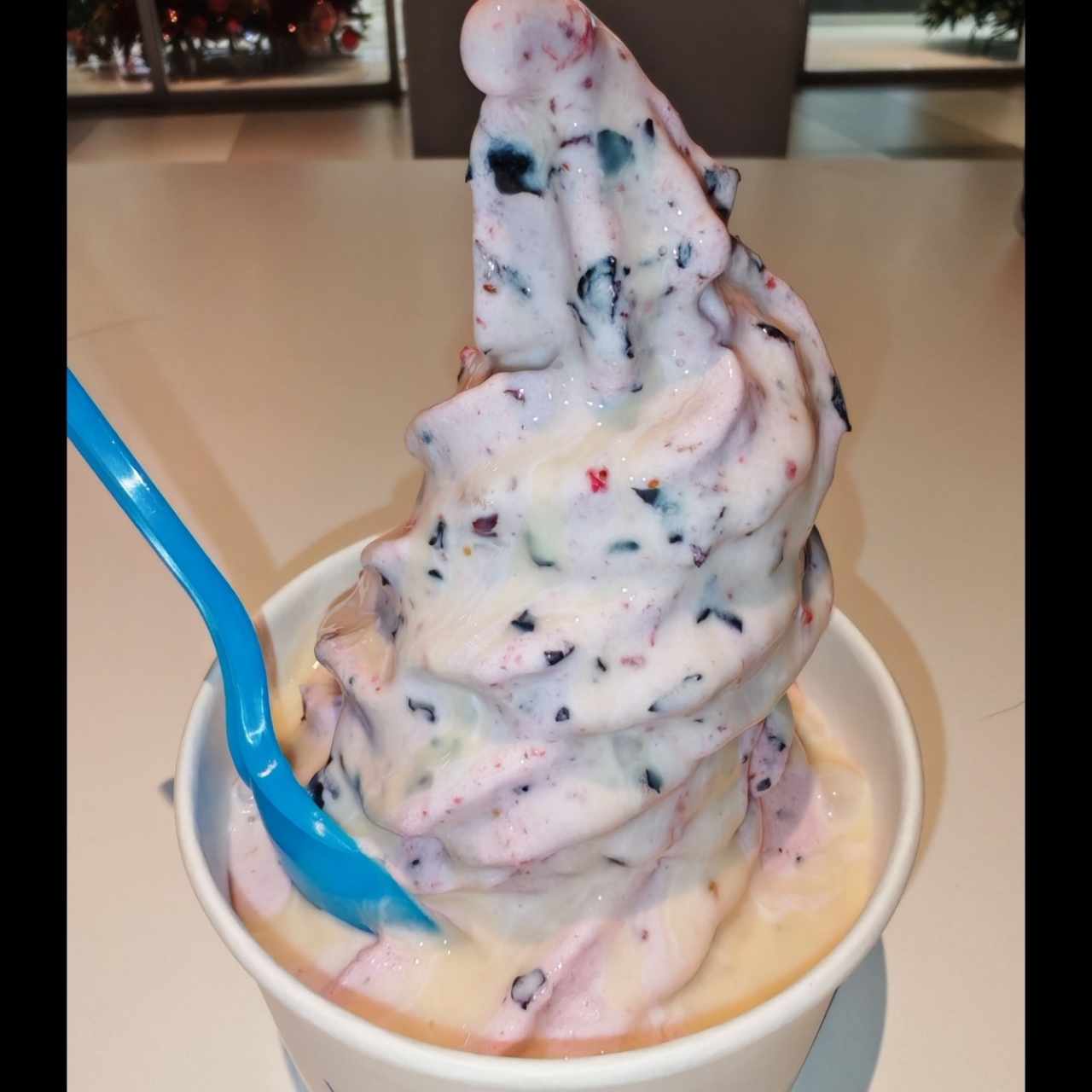 Fresa-Arándanos y leche condensada 