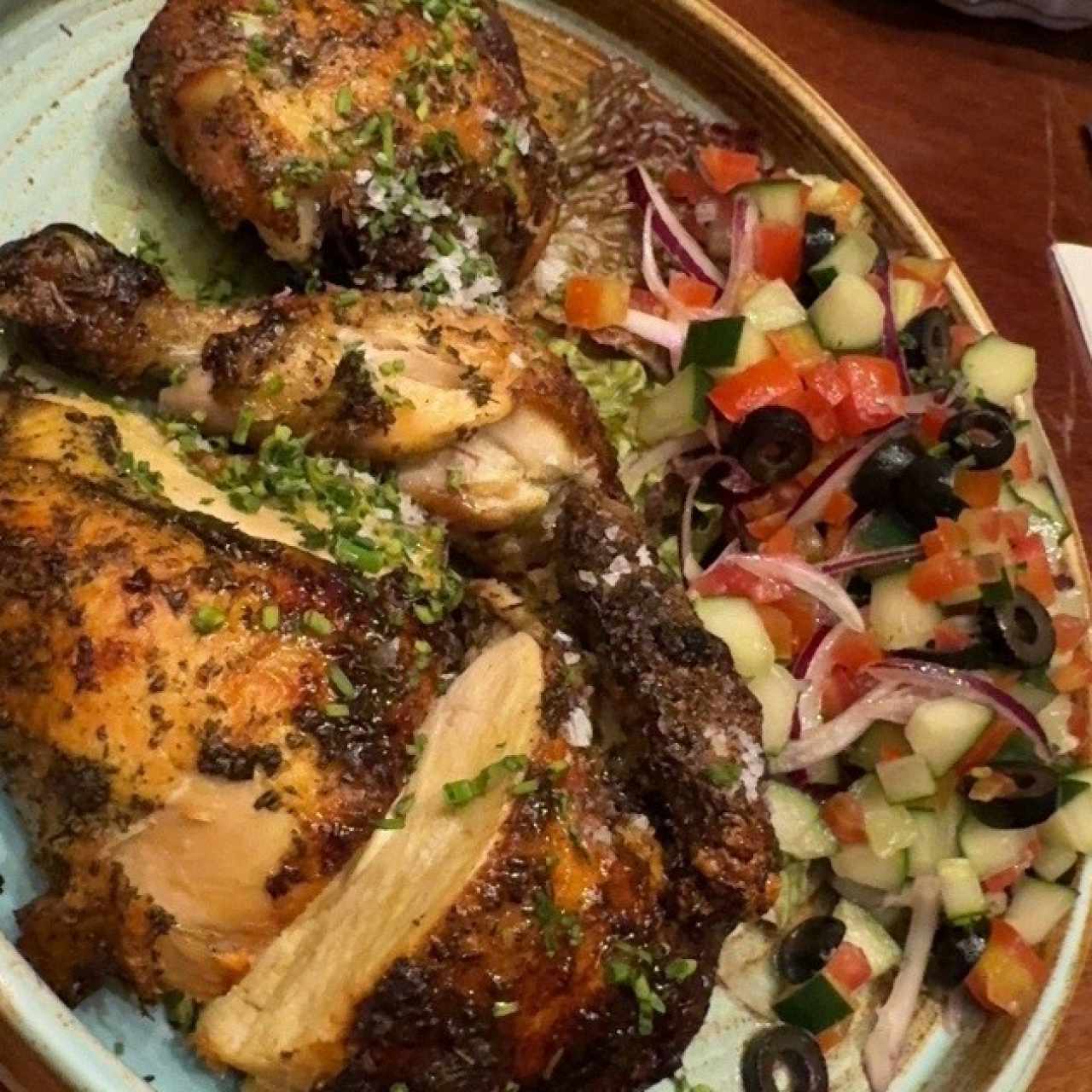 medio pollo mediterráneo 