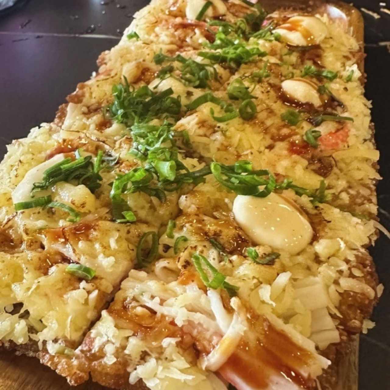 Sushi Pizzas - Cheesy Crab