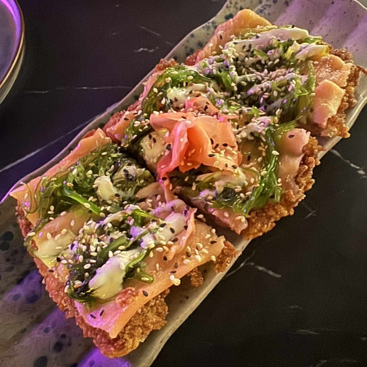 Sushi Pizzas - Smoked Salmon
