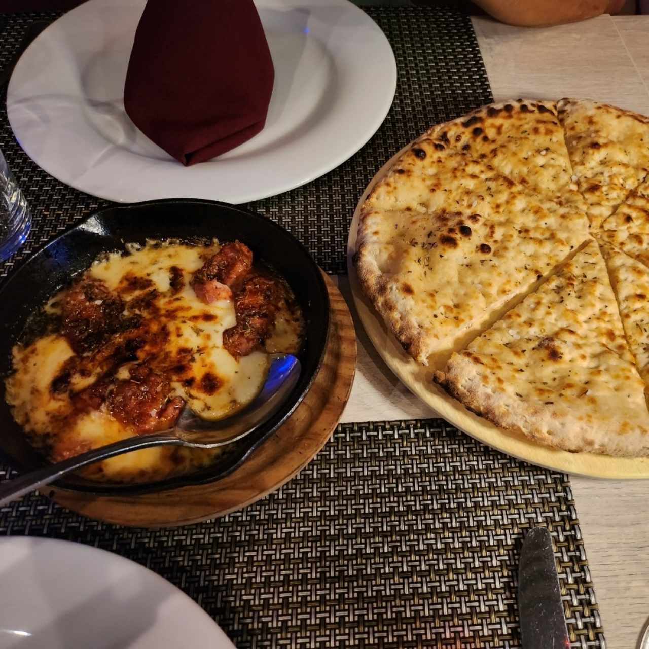 Provolone y focaccia 