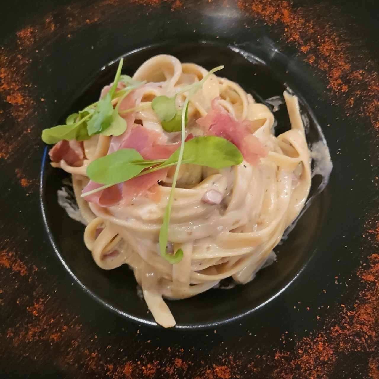 Fetuchini con jamon