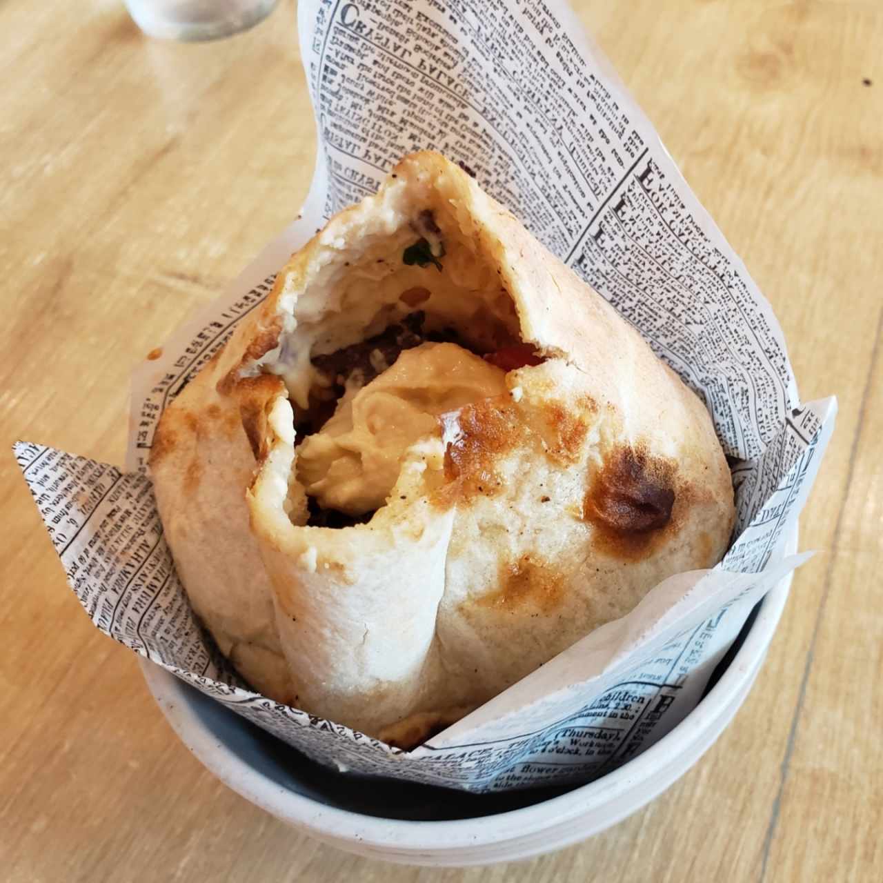 Pan pita de entraña