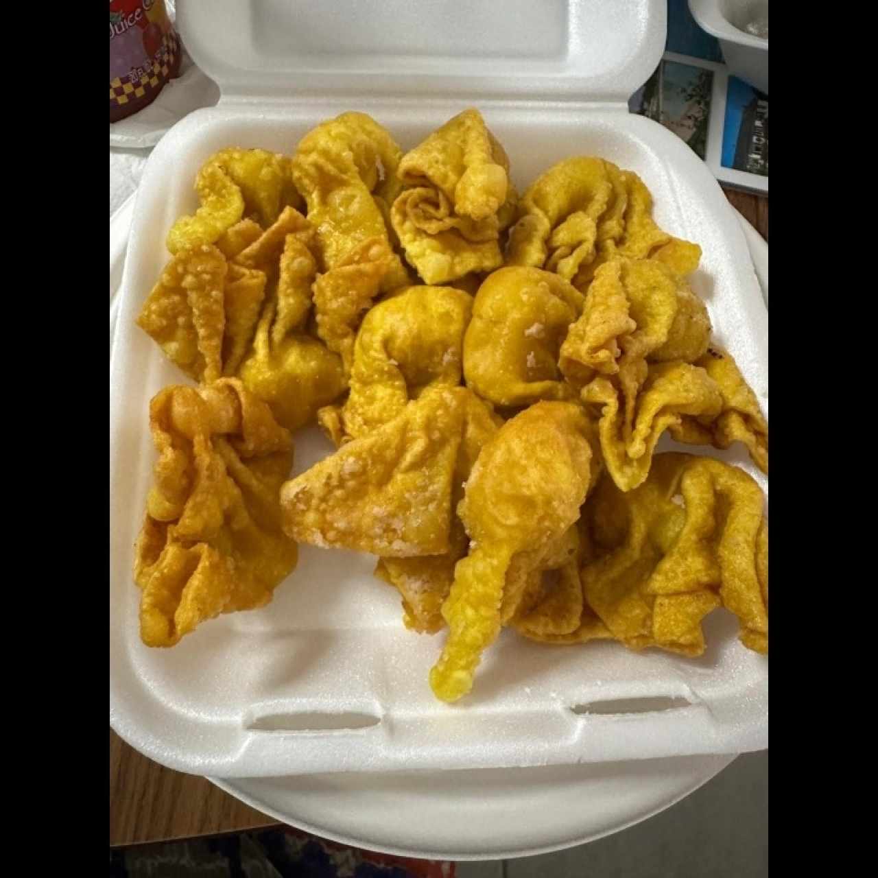 Wanton con camarón 