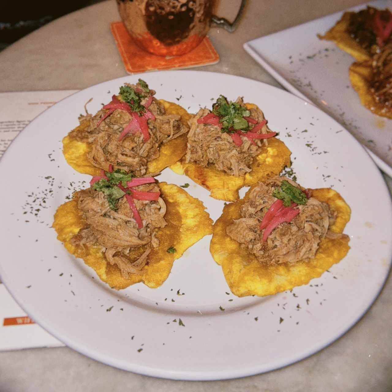 Tostones de Puerco Desmechado