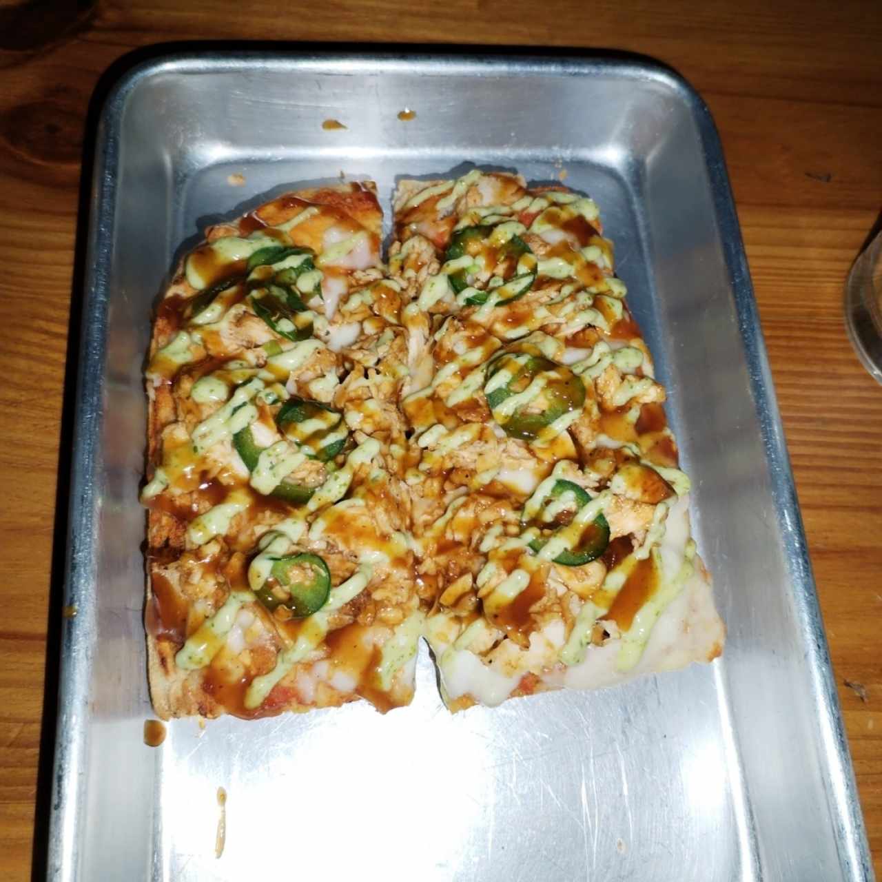 Pizza de pollo BBQ