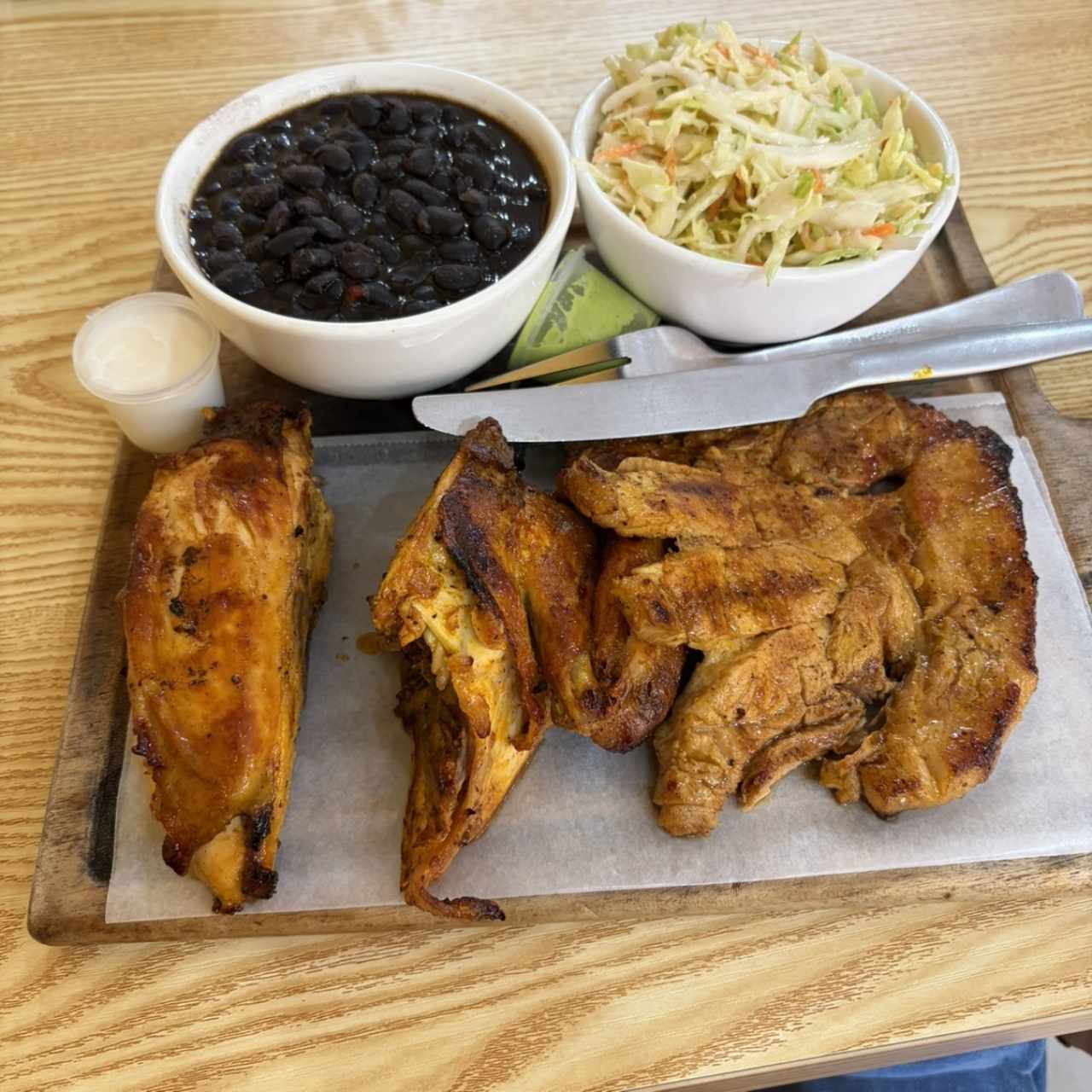 Pollo y chuleta 
