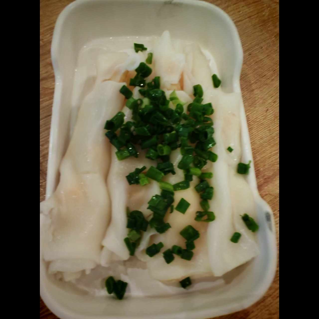 Chee cheong fun de camarón 